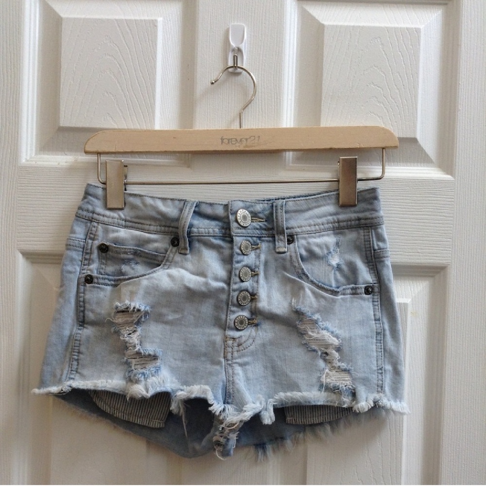 NWT Kardashian High Waisted Distressed Jean Shorts